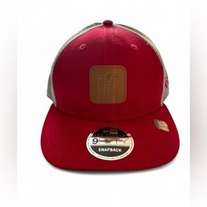 NWT NFL New Era 9FIFTY Snapback Low Profile Trucker Hat with Leather Patch OS